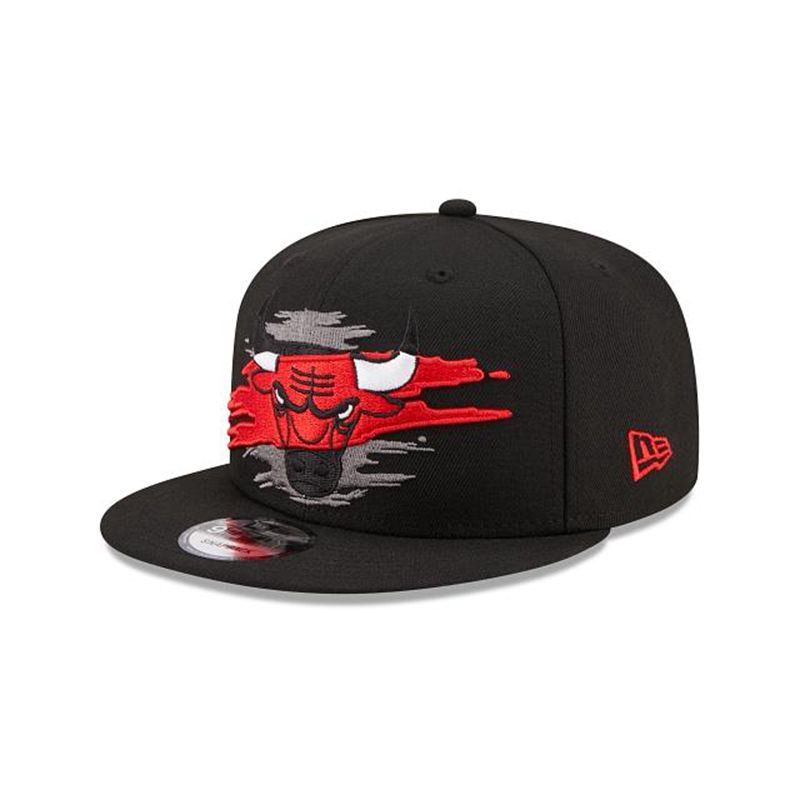 NBA Chicago Bulls Logo Tear 9Fifty Snapback (LVF2435) - Black New Era Caps